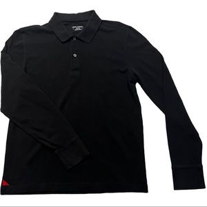 UNTUCKit Classic Long Sleeve Black Polo Shirt